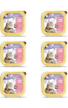Plaisir Somon Balıklı Pate Kısırlaştırılmış Ve Yetişkin Kedi Yaş Maması 6 x 100 G Plaisir Somon Balıklı Pate Kısırlaştırılmış Ve Yetişkin Kedi Yaş Maması 6 x 100 G