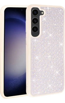 Galaxy S23 Plus Kılıf Parlak Taşlı Tasarım Zore Ston Kapak Beyaz Galaxy S23 Plus Kılıf Parlak Taşlı Tasarım Zore Ston Kapak Beyaz