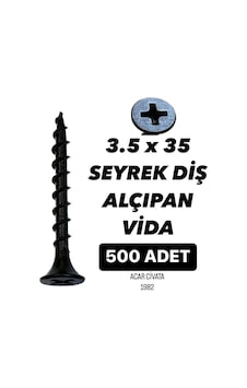 500 ADET 3.5X35 SEYREK DİŞ VİDA ALÇIPAN SIVA VİDASI 500 ADET 3.5X35 SEYREK DİŞ VİDA ALÇIPAN SIVA VİDASI