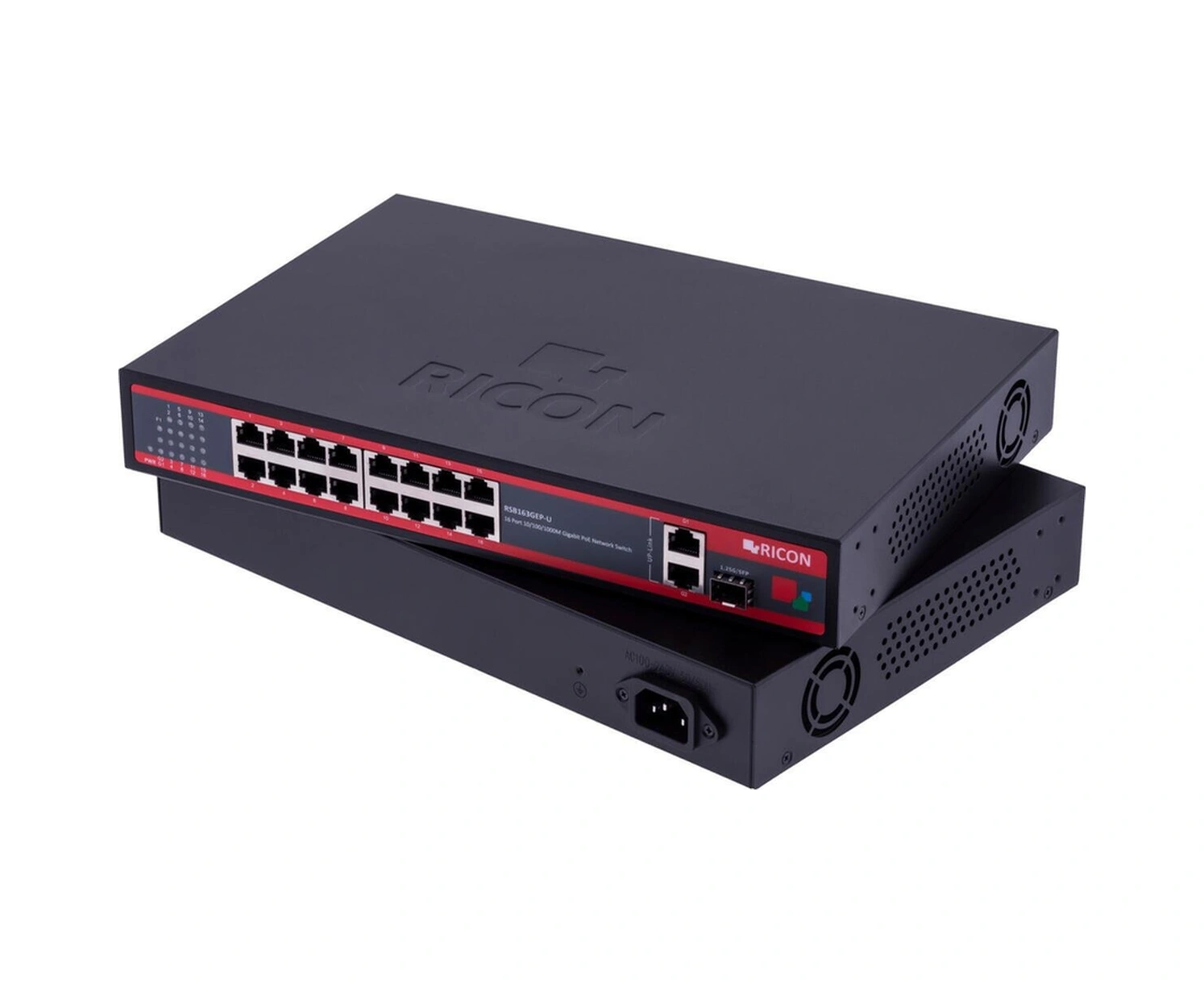 Ricon Rsb163gep+u 16 Port- Power Over Ethernet Unmanaged Switch-115221 Ricon Rsb163gep+u 16 Port- Power Over Ethernet Unmanaged Switch-115221