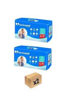 Dermaped Süper Emici Belbantlı Hasta Bezi L 2 x 30'lu Dermaped Süper Emici Belbantlı Hasta Bezi L 2 x 30'lu