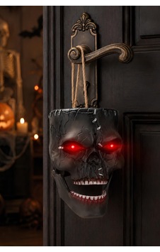 Hareket Sensörlü Işıklı Sesli Kafatası Asma Süsü Hareketli Çeneli Halloween Cadılar Bayramı Dekoru Hareket Sensörlü Işıklı Sesli Kafatası Asma Süsü Hareketli Çeneli Halloween Cadılar Bayramı Dekoru
