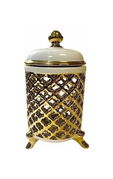 Roy King Azra Kavanoz Büyük Boy 25cm Krem-gold Asf025 Altın - Krem Roy King Azra Kavanoz Büyük Boy 25cm Krem-gold Asf025 Altın - Krem