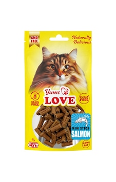 Yums - 67 - Love Kedi Ödülü Mini Çubuk Somon Balıklı 2 Cm - Spt-gld - 50 Gr