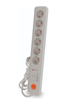 Mutlusan Ri-tech 6'lı 1.5mt Şok Korumalı Usb Ve Anahtarlı Grup Priz Mutlusan Ri-tech 6'lı 1.5mt Şok Korumalı Usb Ve Anahtarlı Grup Priz