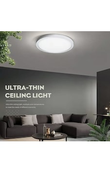 Burenze Modern Tavana Sıfır Panel Led Avize 24Watt 6500K Buz Beya Burenze Modern Tavana Sıfır Panel Led Avize 24Watt 6500K Buz Beya