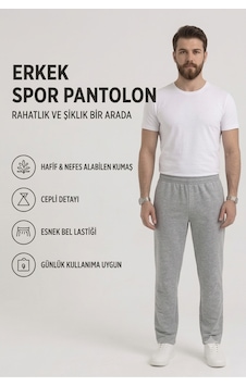 Genel Markalar 2 Cepli İki İplik Kompak Penye Eşofman Gri Genel Markalar 2 Cepli İki İplik Kompak Penye Eşofman Gri