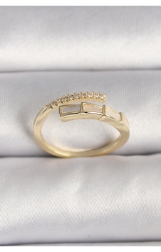 Pirinç Gold Renk Zirkon Taş Detaylı Yılan Model Ayarlanabilir Yüzük Gold - Gümüş Pirinç Gold Renk Zirkon Taş Detaylı Yılan Model Ayarlanabilir Yüzük Gold - Gümüş