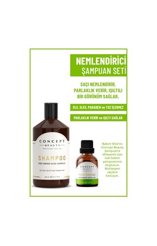 Concept Beauty Nemlendirici Şampuan 240 ML + Moisturizing Nemlendirici Shot 20 ML Concept Beauty Nemlendirici Şampuan 240 ML + Moisturizing Nemlendirici Shot 20 ML