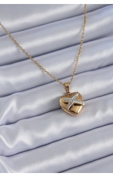 316l Çelik Gold Renk Zirkon Detay Kalp Model Kadın Kolye 5886 Renkli 316l Çelik Gold Renk Zirkon Detay Kalp Model Kadın Kolye 5886 Renkli