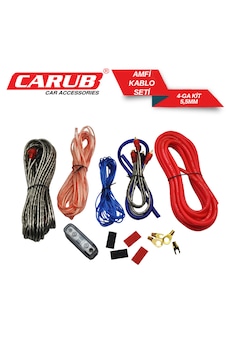 Carub Amfi Tesisat Kablo Seti 4ga Kit 5.5 Mm Amfi Kablo Seti Carub Amfi Tesisat Kablo Seti 4ga Kit 5.5 Mm Amfi Kablo Seti
