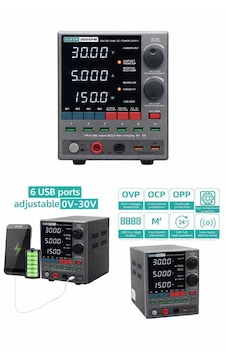 Sugon 3005pm 30v / 5a 4 Haneli Led Göstergeli Ayarlanabilir Anahtarlamalı Dc Güç Kaynağı