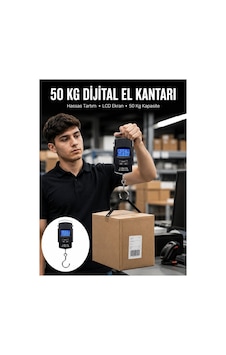 50 Kg Dijital El Terazisi Cep Tartısı El Kantarı Terazi Yeni Nesil - Hs08371343-8079 Kırmızı