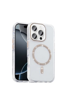 Kilifone - İphone 16 Pro Uyumlu Kılıf Taşlı Tasarım Magsafe Özellikli Koment Silikon Kapak - Gold - T37837 Kilifone - İphone 16 Pro Uyumlu Kılıf Taşlı Tasarım Magsafe Özellikli Koment Silikon Kapak - Gold - T37837