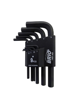 Brio Allen Anahtar Seti Kısa 9 Parça 1 5-10 Mm Brio Allen Anahtar Seti Kısa 9 Parça 1 5-10 Mm
