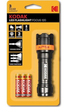 Kodak Focus 120 Su Geçirmez Led El Feneri - 3 Adet Pil