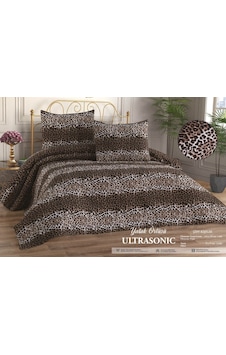 Leopar Desenli Model 3 Parça 1 Yatak Örtüsü 200x240 Cm + 2 Yastık Kılıfı 50x70 Cm Kahverengi Leopar Desenli Model 3 Parça 1 Yatak Örtüsü 200x240 Cm + 2 Yastık Kılıfı 50x70 Cm Kahverengi