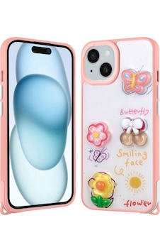 Apple Uyumlu iPhone 14 Plus Kılıf Parlayan Sıvılı Simli Kabartma Figürlü Zore Cevze Kapak-pembe Pembe Apple Uyumlu iPhone 14 Plus Kılıf Parlayan Sıvılı Simli Kabartma Figürlü Zore Cevze Kapak-pembe Pembe