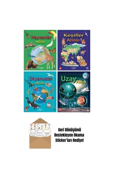 Uzay Atlası 4 Kitap Set + Okuma Sticker'ları