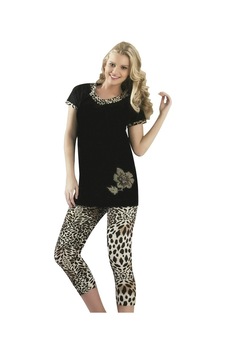 Hmd Kadın Leopar Kısa Tayt Takım 60012-Leopar-S-M Çok Renkli Hmd Kadın Leopar Kısa Tayt Takım 60012-Leopar-S-M Çok Renkli