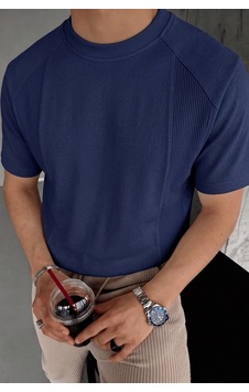 Genius Store Erkek Tişört Basic Bisiklet Yaka Tişört Rahat Kesim Dökümlü Günlük Spor Tshirt İndigo Genius Store Erkek Tişört Basic Bisiklet Yaka Tişört Rahat Kesim Dökümlü Günlük Spor Tshirt İndigo
