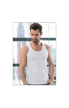 Anıt 1104 Erkek Ribana Atlet 6 Adet Beyaz
