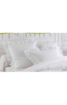 Makiteks Pamuklu Fırfırlı White Flat 2'Li Yastık Kılıfı Beyaz Makiteks Pamuklu Fırfırlı White Flat 2'Li Yastık Kılıfı Beyaz
