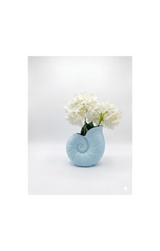 3d Tasarım Deniz Kabuğu Vazo - Dekoratif Modern Saksı Ve Estetik Obje 17 Cm Mavi 3d Tasarım Deniz Kabuğu Vazo - Dekoratif Modern Saksı Ve Estetik Obje 17 Cm Mavi