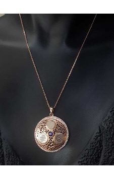 Vog Ayetel Kürsi, Nazar ve Kıtmir Dualı Nazar Boncuklu 925 Ayar Rose Renk Gümüş Kolye Rose Vog Ayetel Kürsi, Nazar ve Kıtmir Dualı Nazar Boncuklu 925 Ayar Rose Renk Gümüş Kolye Rose
