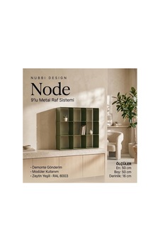 Node 9'lu Modüler Metal Açık Raf Ünitesi Çok Amaçlı Küp Kitaplık 50x50 Cm Yeşil - 944249484 Yeşil Node 9'lu Modüler Metal Açık Raf Ünitesi Çok Amaçlı Küp Kitaplık 50x50 Cm Yeşil - 944249484 Yeşil