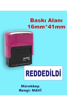 Reddedildi Kaşesi, 911 41mm 16mm Mavi Keçeli Otomatik Kaşe Reddedildi Kaşesi, 911 41mm 16mm Mavi Keçeli Otomatik Kaşe