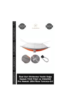Özel Seri Dinlenme Yazlık Doğa Hamak 7410 Fileli Ve Cibinlikli Pro Hamak 190x70cm Turuncu-gri Çok Renkli Özel Seri Dinlenme Yazlık Doğa Hamak 7410 Fileli Ve Cibinlikli Pro Hamak 190x70cm Turuncu-gri Çok Renkli