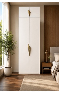 Gama 4 Kapaklı Askılı Raflı + Ek Modüllü Tasarım Kulplu 253 Cm Gardırop Elbise Dolabı Beyaz Gama 4 Kapaklı Askılı Raflı + Ek Modüllü Tasarım Kulplu 253 Cm Gardırop Elbise Dolabı Beyaz