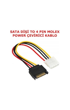 Sata Erkek To 4 Pin Molex Ide Çevirici Kablo Dönüştürücü Kablo Sata Erkek To 4 Pin Molex Ide Çevirici Kablo Dönüştürücü Kablo