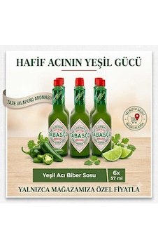 Tabasco Yeşil Acı Biber Sosu 57 Ml X 6 Adet Tabasco Yeşil Acı Biber Sosu 57 Ml X 6 Adet