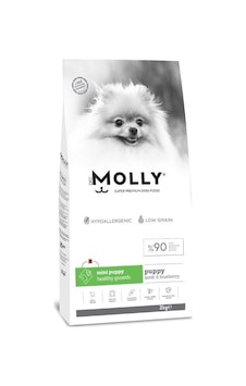 Molly Düşük Tahıllı Hypoallergenic Kuzulu Ve Yaban Mersinli Küçük Irk Yavru Köpek Maması 2 Kg