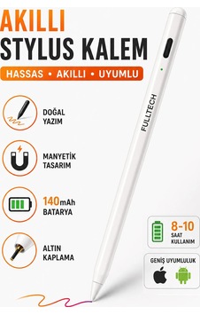 Exenar - Beyaz - Akıllı Attif Stylus Kalem İpad Android Uyumlu Palm Rejection Hassas Dokunmatik Yazı Ve Çizim Kalemi 1 Exenar - Beyaz - Akıllı Attif Stylus Kalem İpad Android Uyumlu Palm Rejection Hassas Dokunmatik Yazı Ve Çizim Kalemi 1