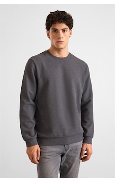 Süvari Gri Regular Melanjlı Baskısız Waffle Bisiklet Yaka Cepsiz Düz Sweatshirt Sw2013700027-s05 Süvari Gri Regular Melanjlı Baskısız Waffle Bisiklet Yaka Cepsiz Düz Sweatshirt Sw2013700027-s05