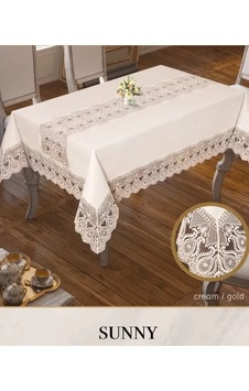 Sunny Krem-gold 160x260 Cm Parlak Keten Masa Örtüsü Şık Yemek Masası Dekoru Sunny Krem-gold 160x260 Cm Parlak Keten Masa Örtüsü Şık Yemek Masası Dekoru