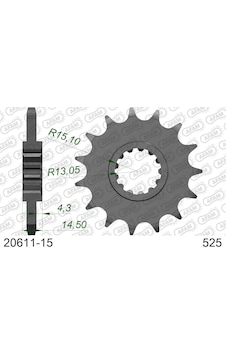 Afam Honda Cb 1000r 18-20 Çelik Ön Dişli 525 Afam Honda Cb 1000r 18-20 Çelik Ön Dişli 525
