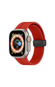 Adige Apple Uyumlu Watch 7 45mm Kordon Kayış Silikon D-buckle Mıknatıslı Adige Apple Uyumlu Watch 7 45mm Kordon Kayış Silikon D-buckle Mıknatıslı