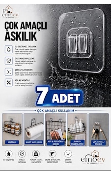 7 Adet Kapı Duvar Askısı, Kendinden Yapışkanlı Şeffaf Askı, Güçlü Kapı Askısı, 6x6cm Şeffaf Şeffaf 7 Adet Kapı Duvar Askısı, Kendinden Yapışkanlı Şeffaf Askı, Güçlü Kapı Askısı, 6x6cm Şeffaf Şeffaf