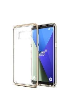 Verus Galaxy Uyumlu S8 Crystal Bumper Kılıf Shine Gold