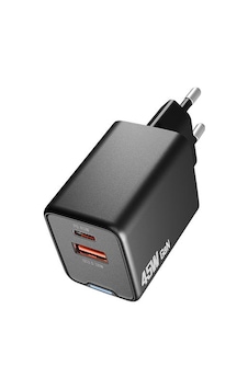 Hytech Hy-xeg45 Type Usb-c 45w Pd + 18w Usb Qc 3.0 Gan Siyah Hızlı Ev Şarj Adaptörü Hytech Hy-xeg45 Type Usb-c 45w Pd + 18w Usb Qc 3.0 Gan Siyah Hızlı Ev Şarj Adaptörü
