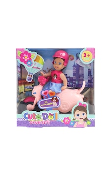 Sevimli Bebek Motorsikletli Koyu Pembe Kasklı Sevimli Bebek Motorsikletli Koyu Pembe Kasklı