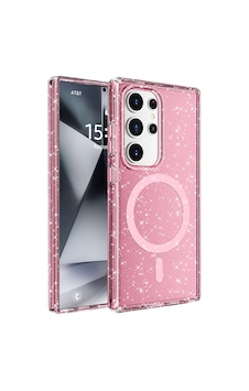 Galaxy S25 Ultra Kılıf M-safe Şarj Özellikli Parlayan Simli Saydam Renkli Zore Allstar Kapak Pembe Galaxy S25 Ultra Kılıf M-safe Şarj Özellikli Parlayan Simli Saydam Renkli Zore Allstar Kapak Pembe