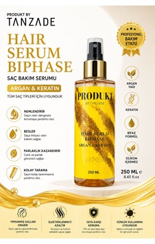 Produkt By Tanzade Argan & Keratin Çift Fazlı Saç Bakım Serumu 250 Ml Produkt By Tanzade Argan & Keratin Çift Fazlı Saç Bakım Serumu 250 Ml