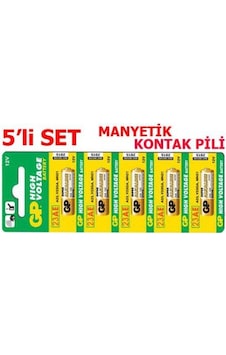 5'Li Paket Gp 23Ae 12V Alkalin Manyetik Kontak Pili 5'Li Paket Gp 23Ae 12V Alkalin Manyetik Kontak Pili