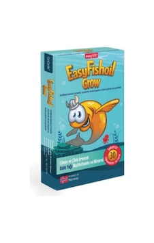Easy Fish Oil Grow Limon ve Çilek Aromalı Takviye edici Gıda 30 Jel Tablet Easy Fish Oil Grow Limon ve Çilek Aromalı Takviye edici Gıda 30 Jel Tablet