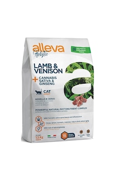 Alleva Holistik Tahılsız Canabis-Ginseng Kuzu ve Geyik Etli Yetişkin Kedi Maması 1500 G Alleva Holistik Tahılsız Canabis-Ginseng Kuzu ve Geyik Etli Yetişkin Kedi Maması 1500 G